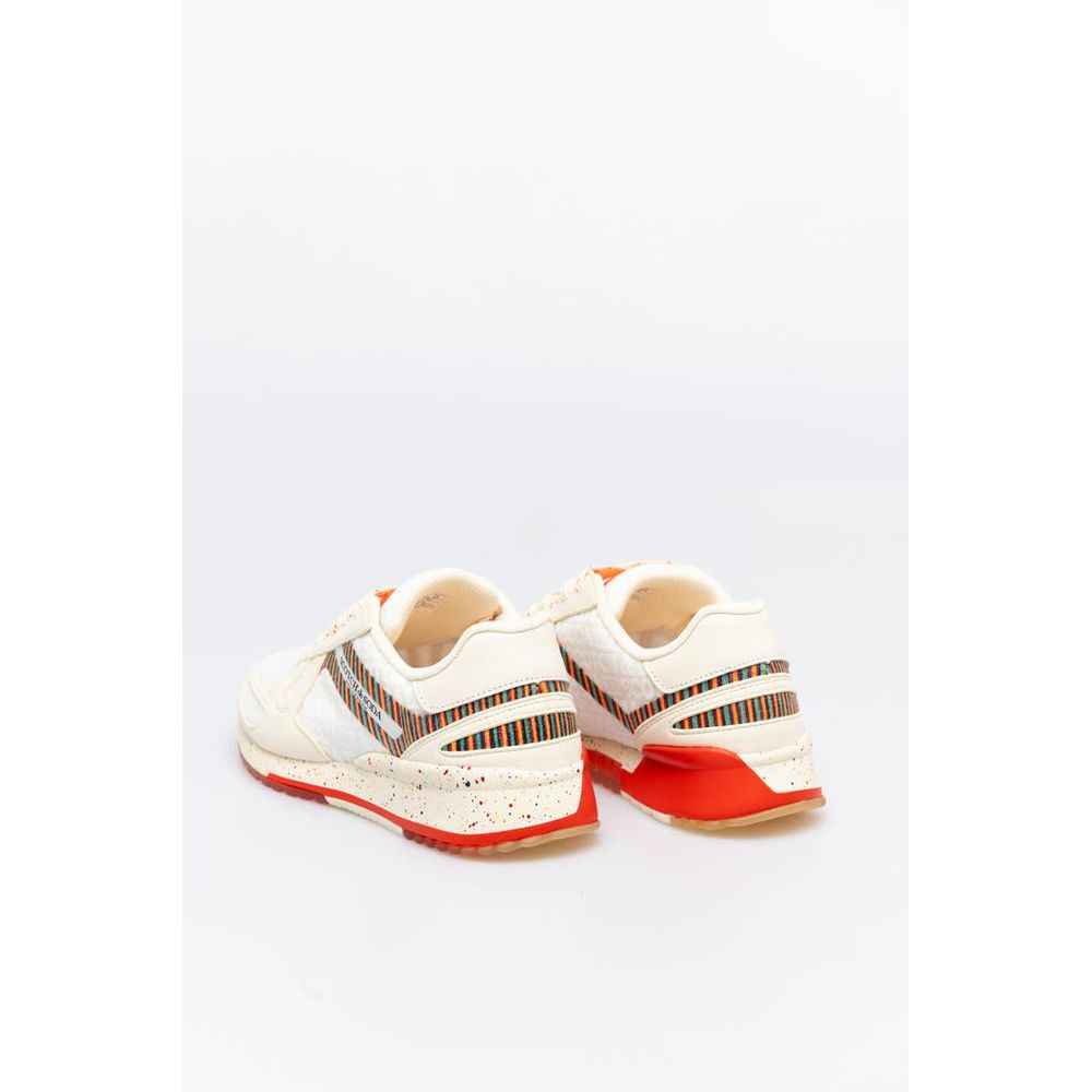 White Leather Athletic Sneakers