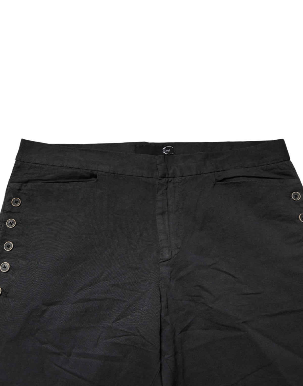 Black Straight Fit Mid Waist Denim Trouser Jeans
