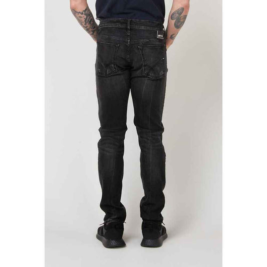 Black Cotton Slim Fit Jeans
