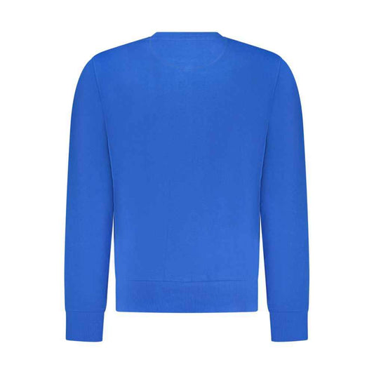 Blue Cotton Men Sweatshirt