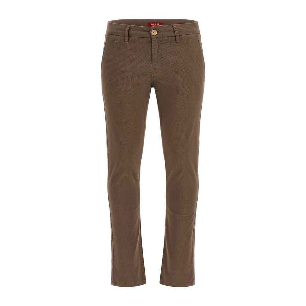 Yellow Cotton Casual Pants
