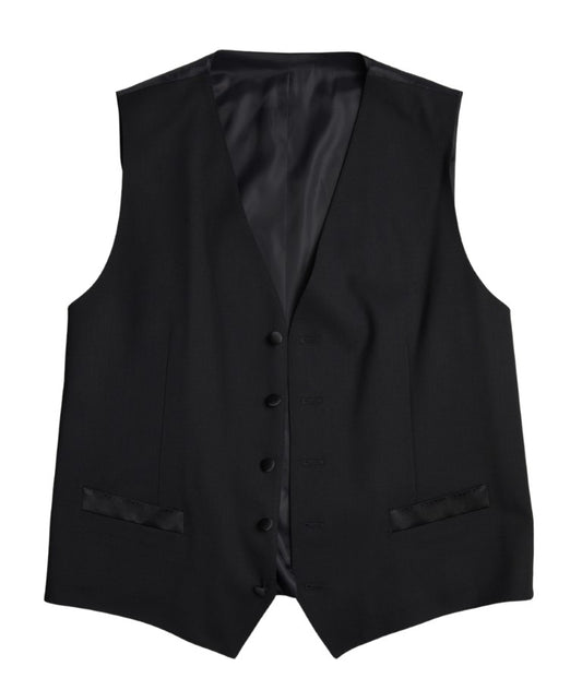 Black Wool Two-Piece Suit