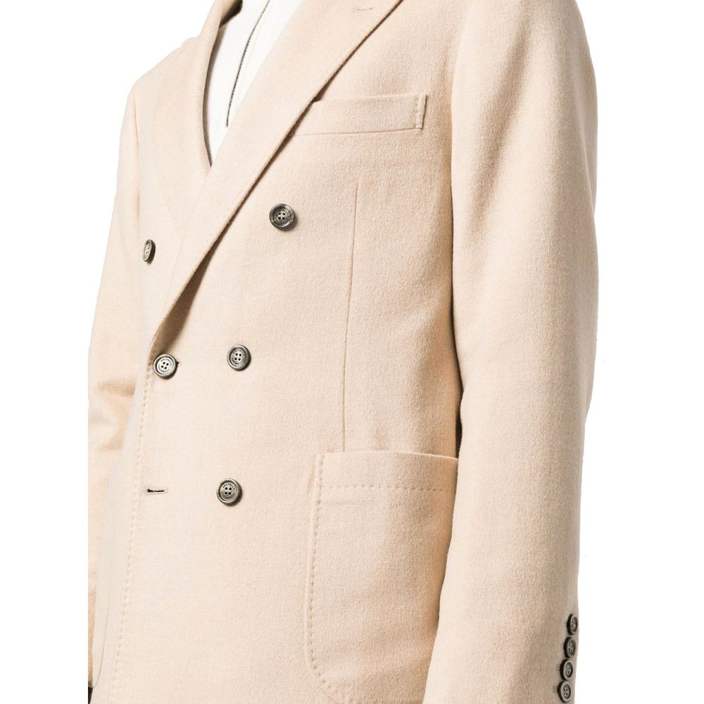Beige Wool Full-Length Jacket
