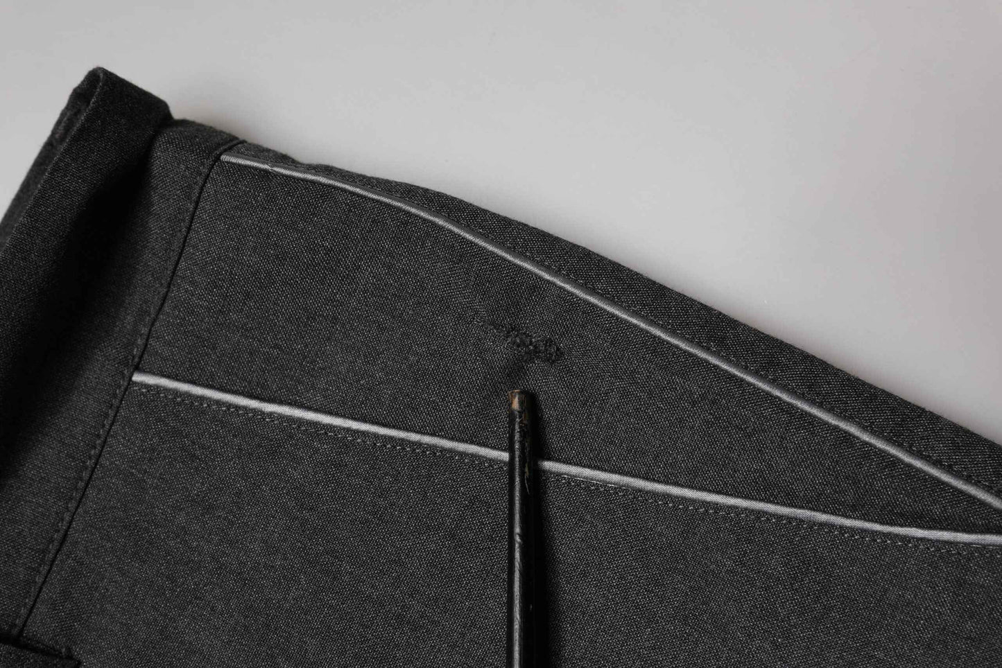 Gray Polyester Formal Dress Trouser Pants