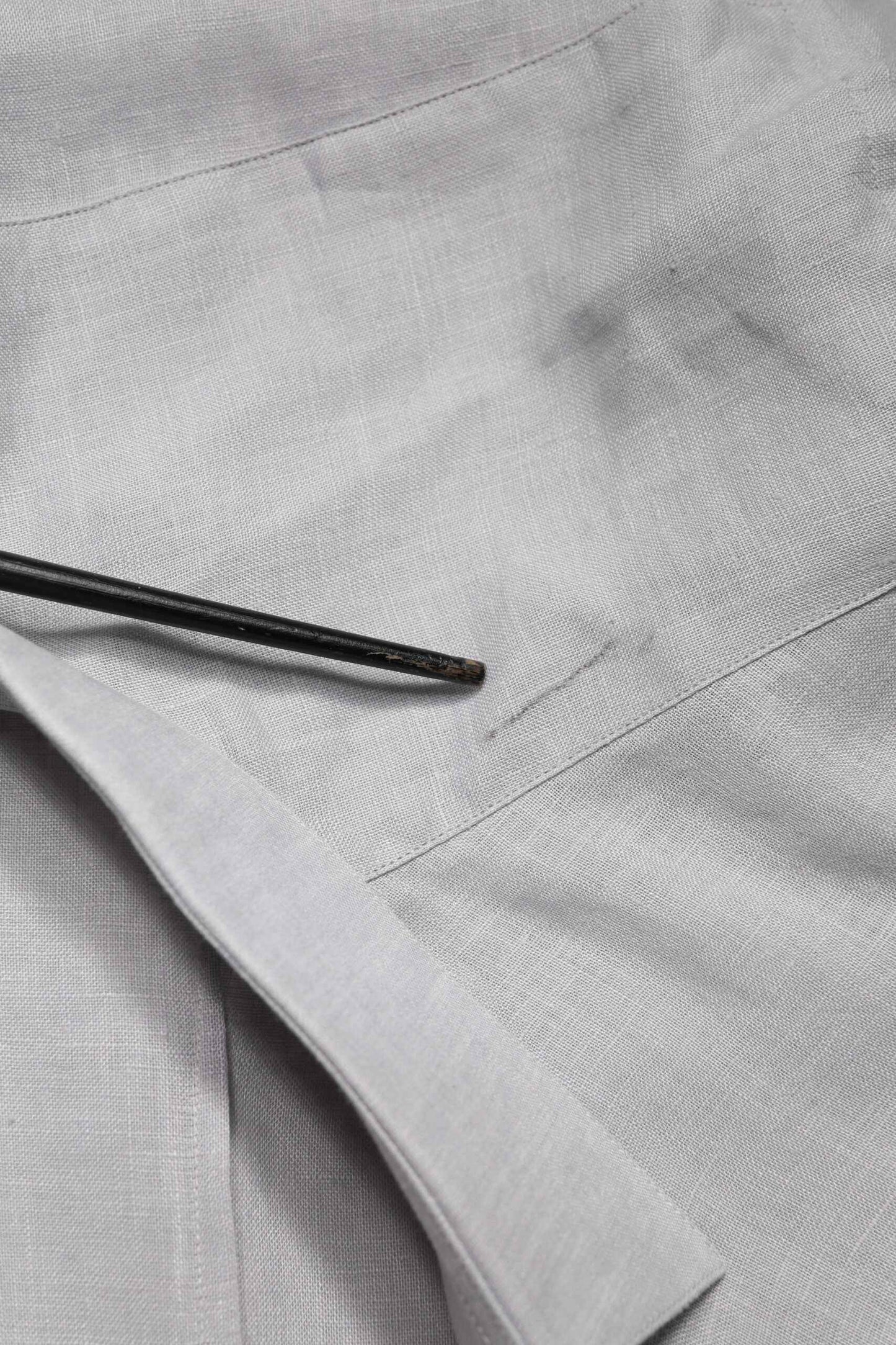 Gray GOLD Linen Long Sleeves Dress Men Shirt