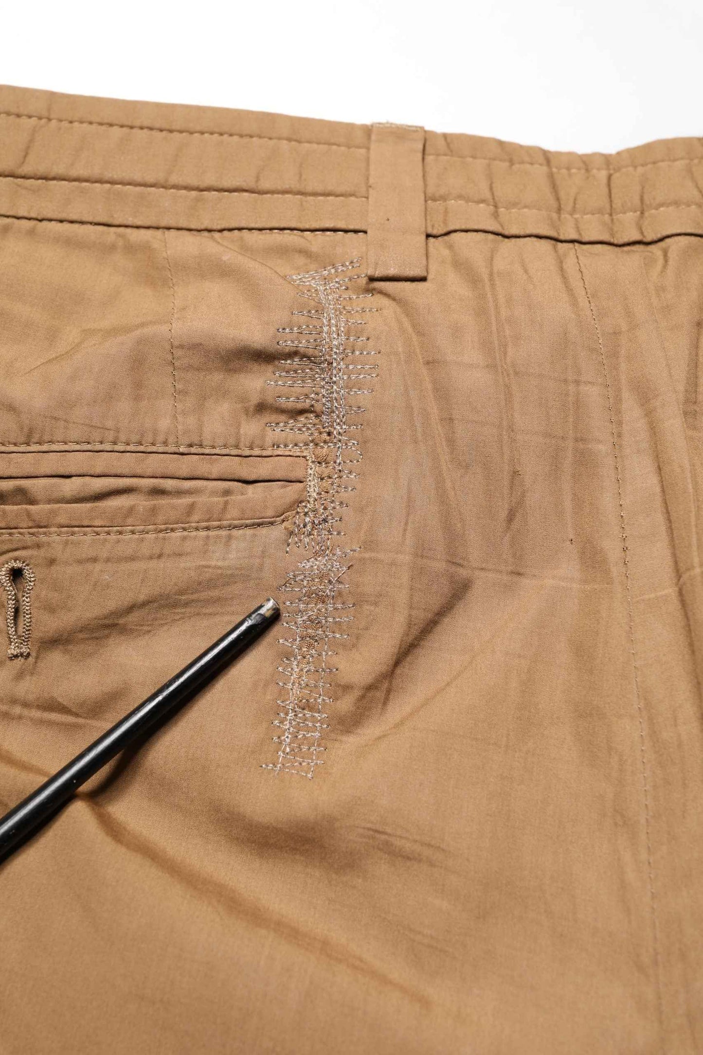 Brown Cotton Straight Chino Men Trouser Pants