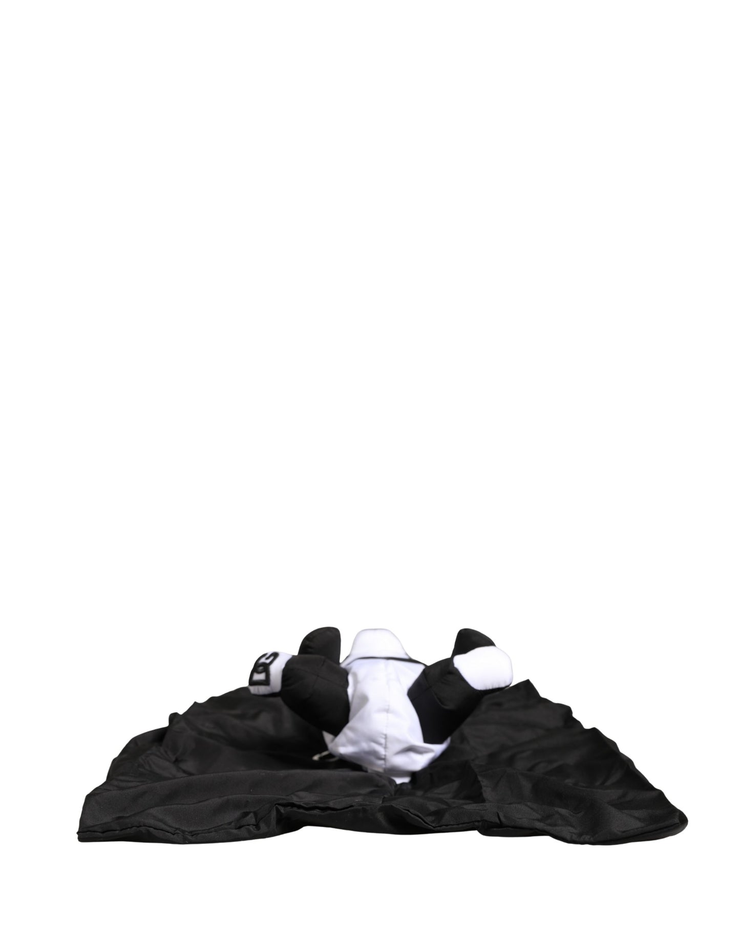 Men Black Polyester Panda Stuffed Ecobag Bag