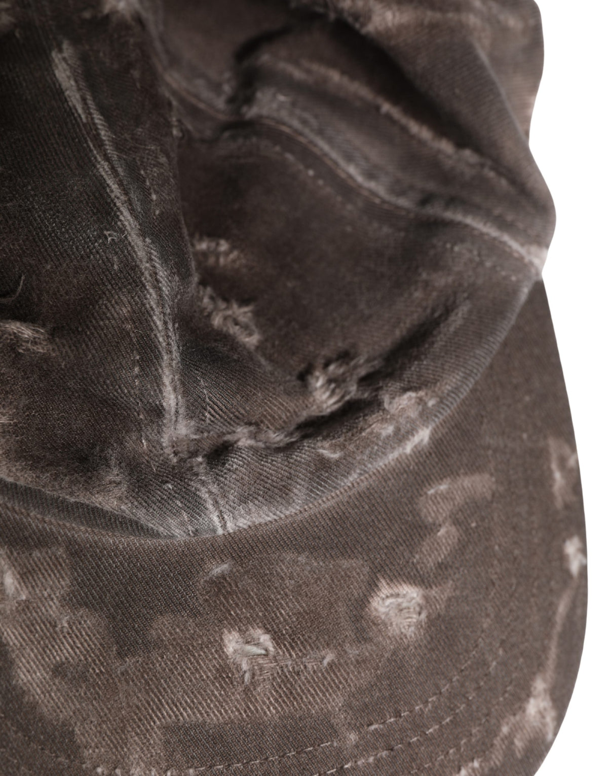 Men Brown Cotton Distressed Baseball Capello Hat