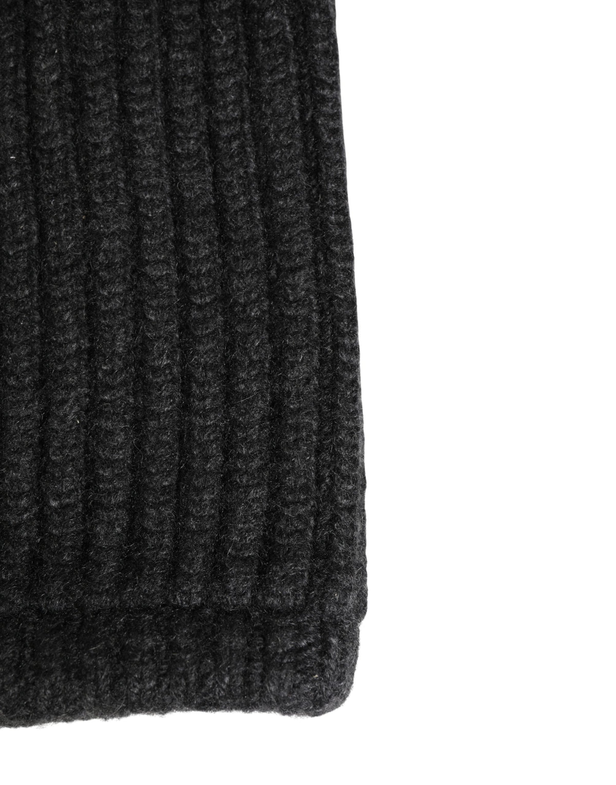 Black Cashmere Knitted Men Winter Neck Warmer Hat