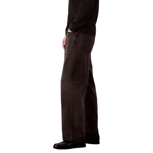 Black Lyocell Relaxed Fit Jeans