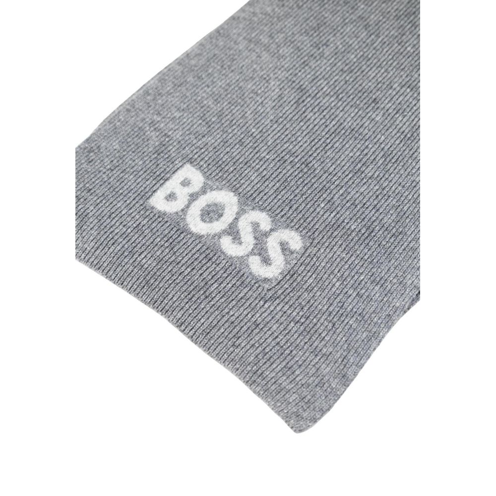 Gray Polyacrylic Scarf