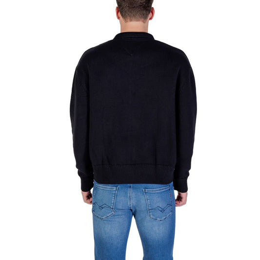 Black Recycled Cotton Cardigan