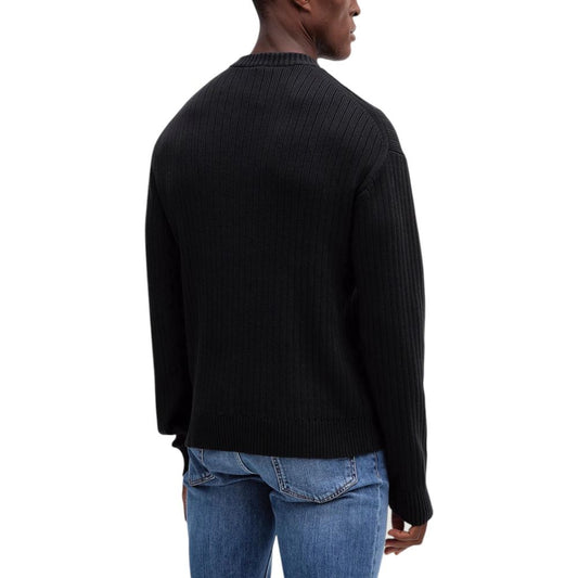 Black Cotton Sweatshirt