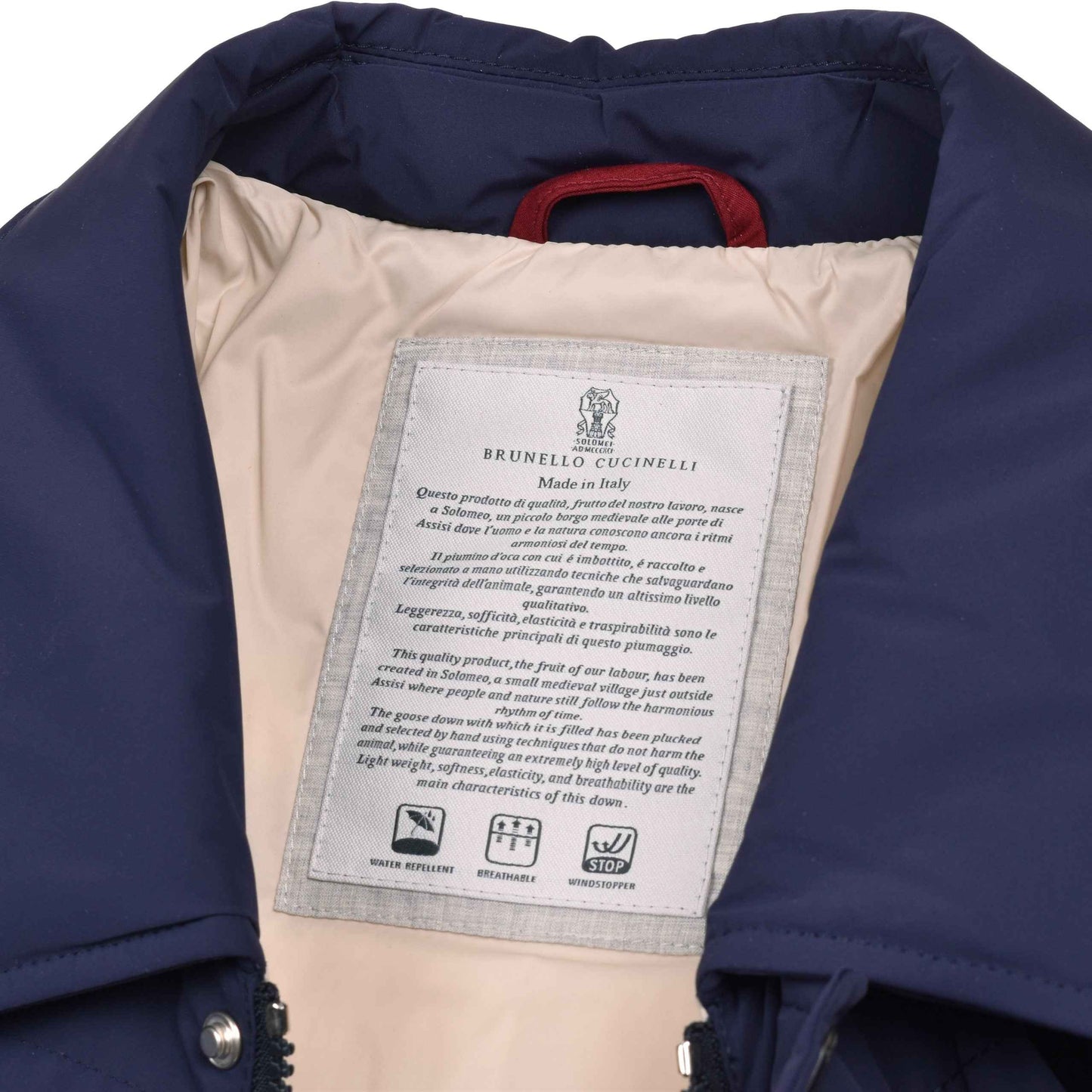 Blue Polyamide Full-Length Jacket