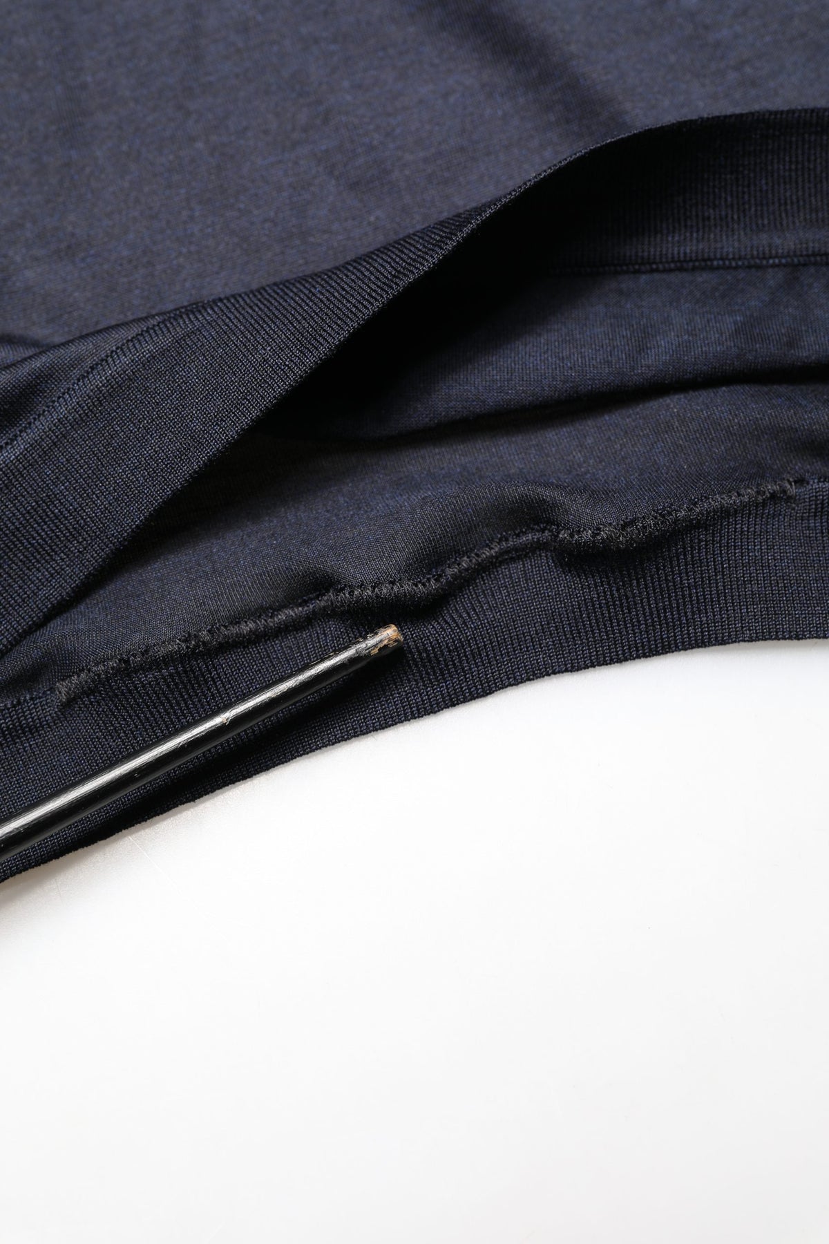 Dark Blue DG Logo Silk Men Crew Neck T-shirt