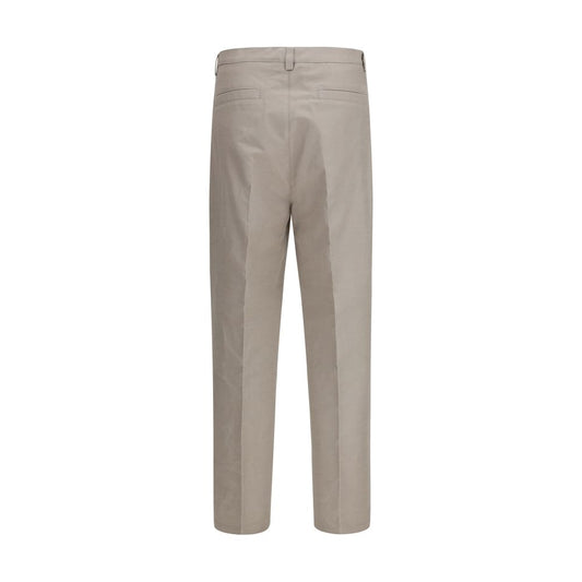 Beige Cotton Dress Pants