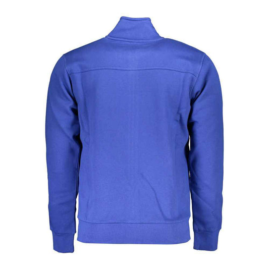 Blue Cotton Men Sweatshirt