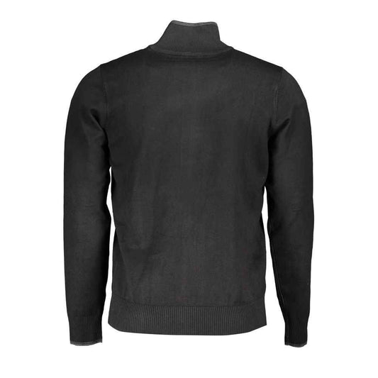 Black Viscose Men Cardigan