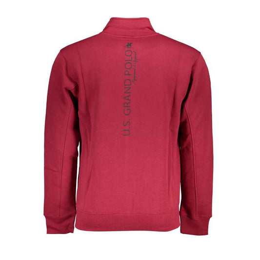 Red Cotton Men Sweatshirt