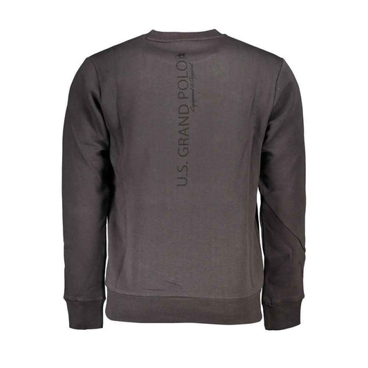 Gray Cotton Men Sweatshirt