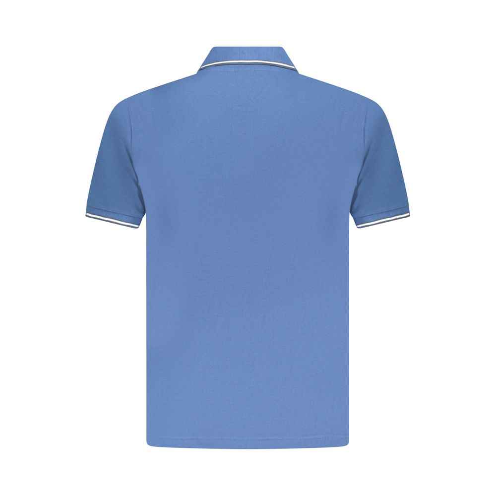 Blue Cotton Men's Polo Shirt