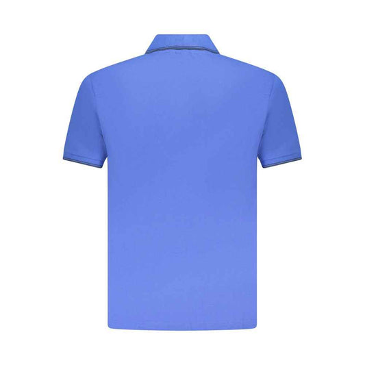 Blue Cotton Mens Polo Shirt