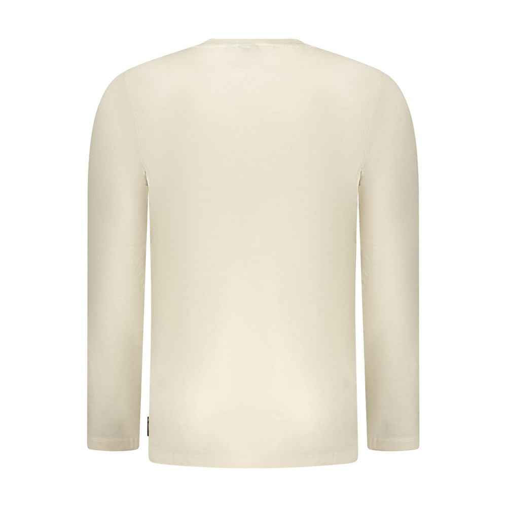 Beige Cotton Men T-Shirt