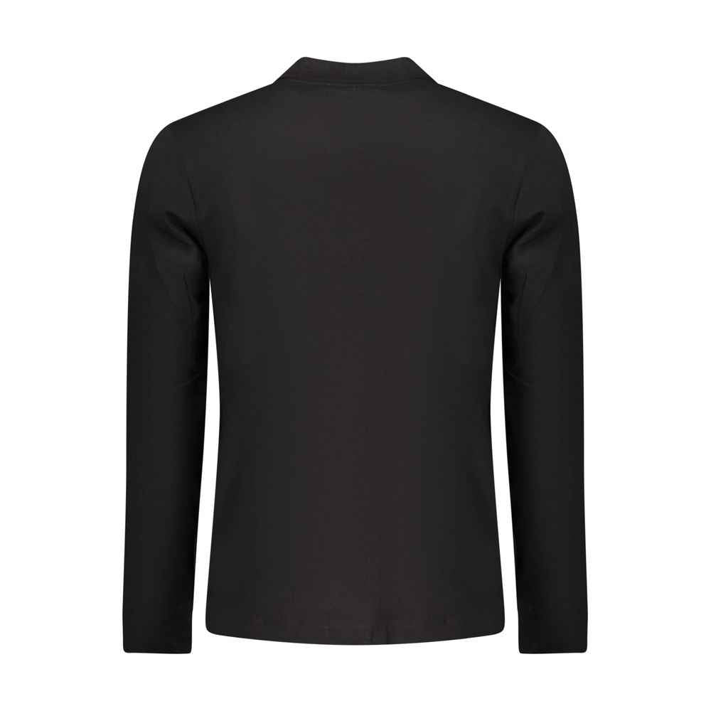 Black Cotton Men Polo Shirt