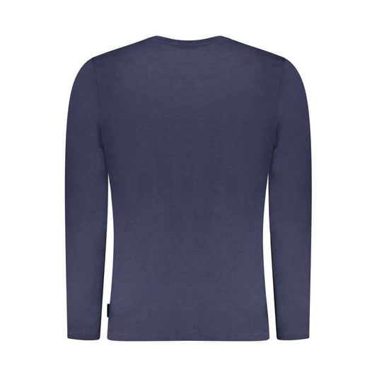 Blue Cotton Men T-Shirt