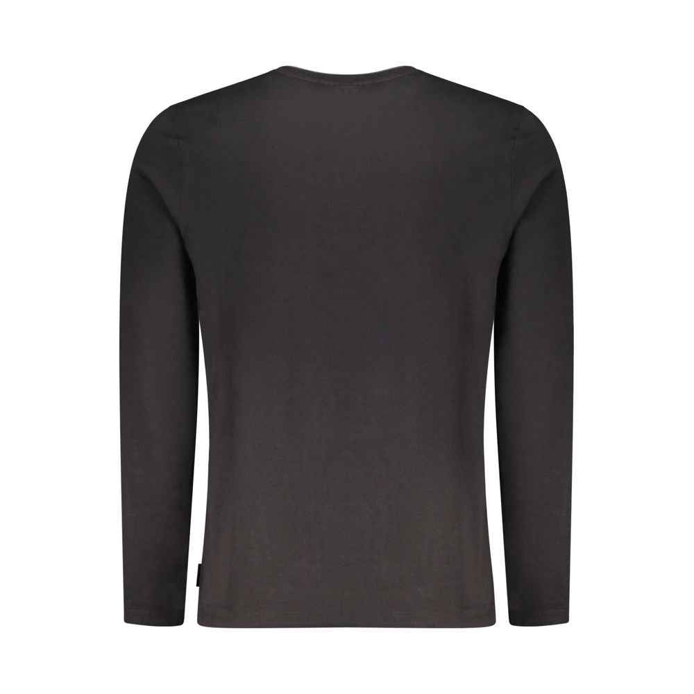Black Cotton Men T-Shirt