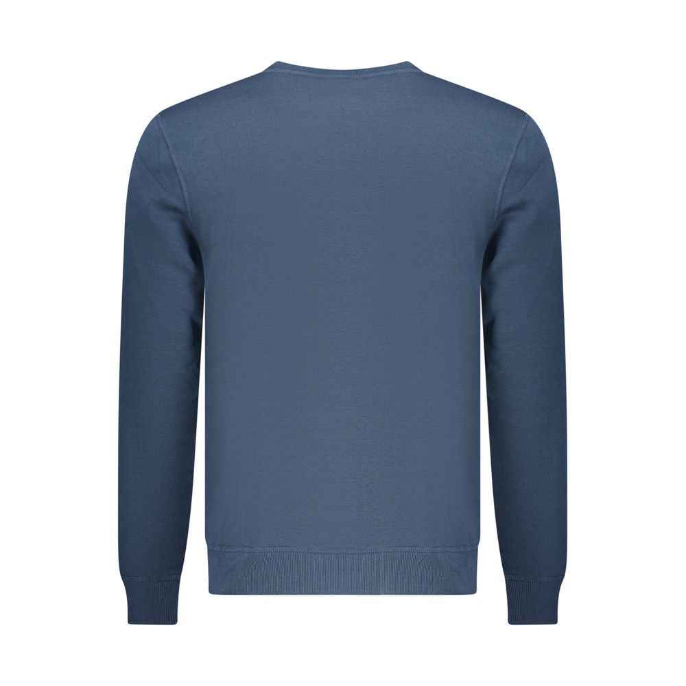 Blue Polyester Men Sweatshirt