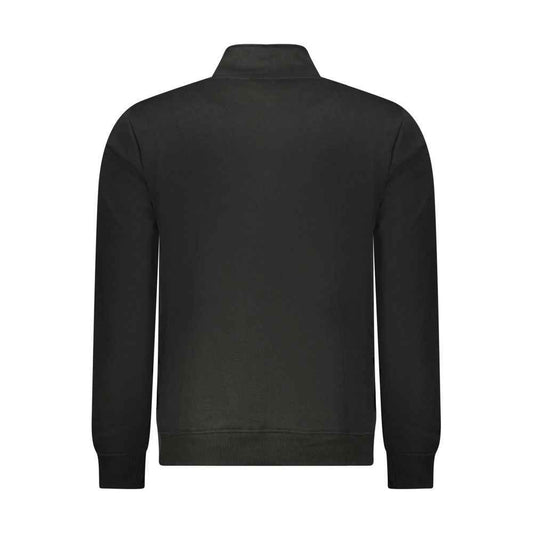Black Polyester Men Sweatshirt