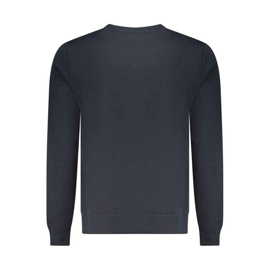 Blue Polyester Men Sweatshirt