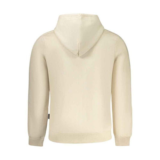 Beige Cotton Men Sweatshirt
