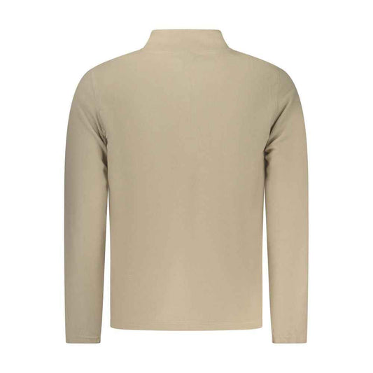 Beige Polyester Mens Sweatshirt