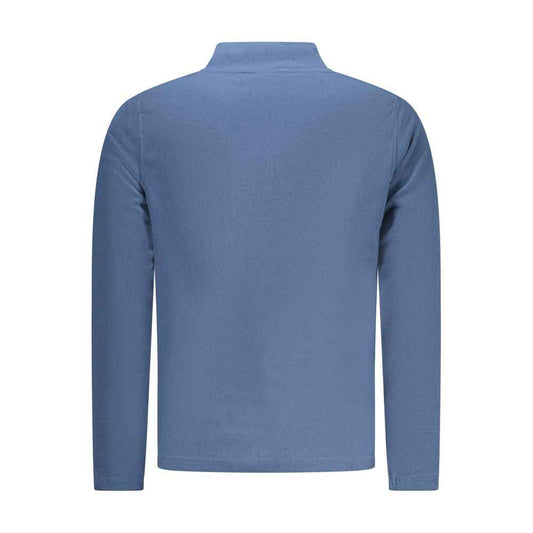Blue Polyester Men Sweatshirt