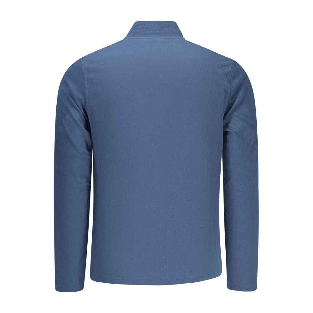 Blue Polyester Men Sweatshirt