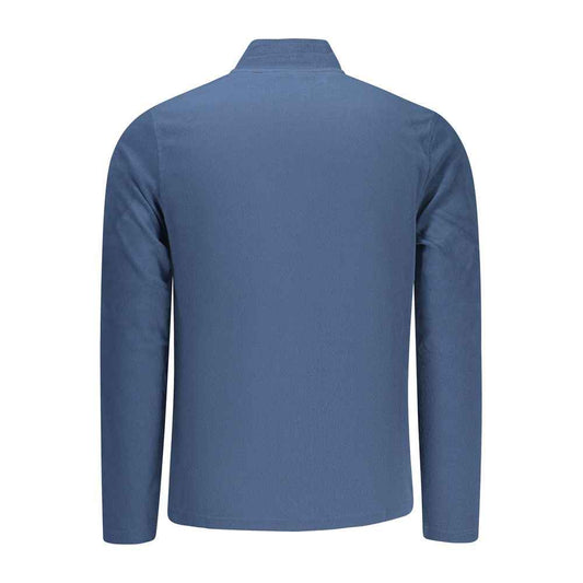 Blue Polyester Men Sweatshirt