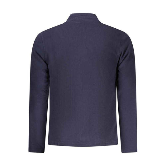 Blue Polyester Men Sweatshirt