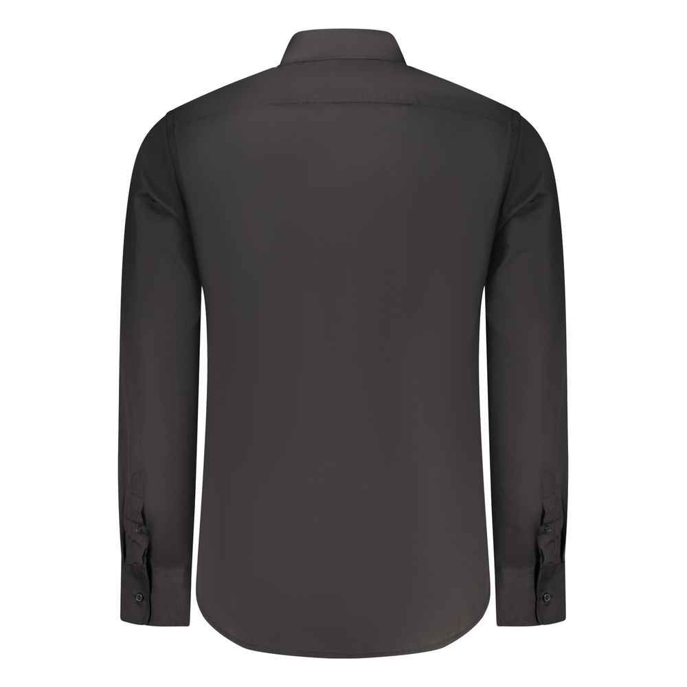 Black Cotton Mens Shirt