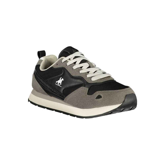Black Polyurethane Men Sneaker