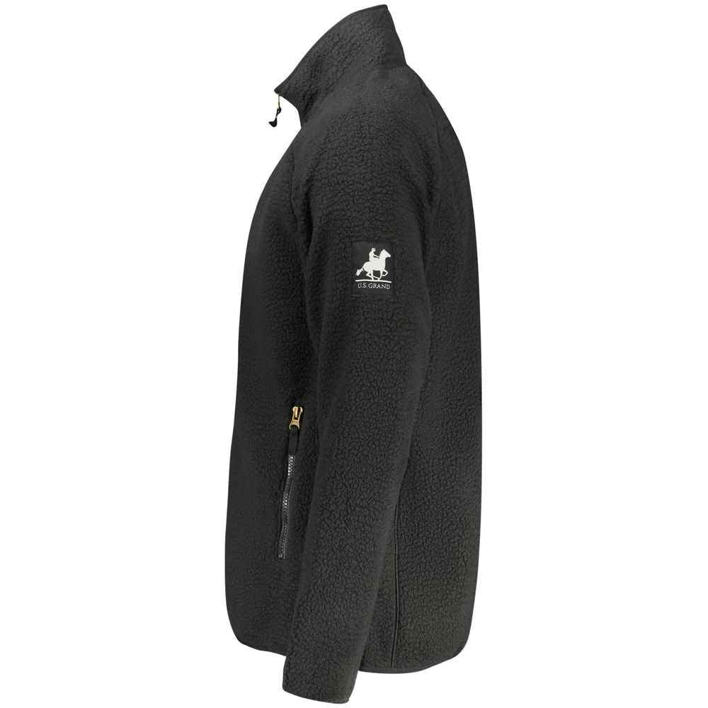 Black Polyester Men's Sweatshirt