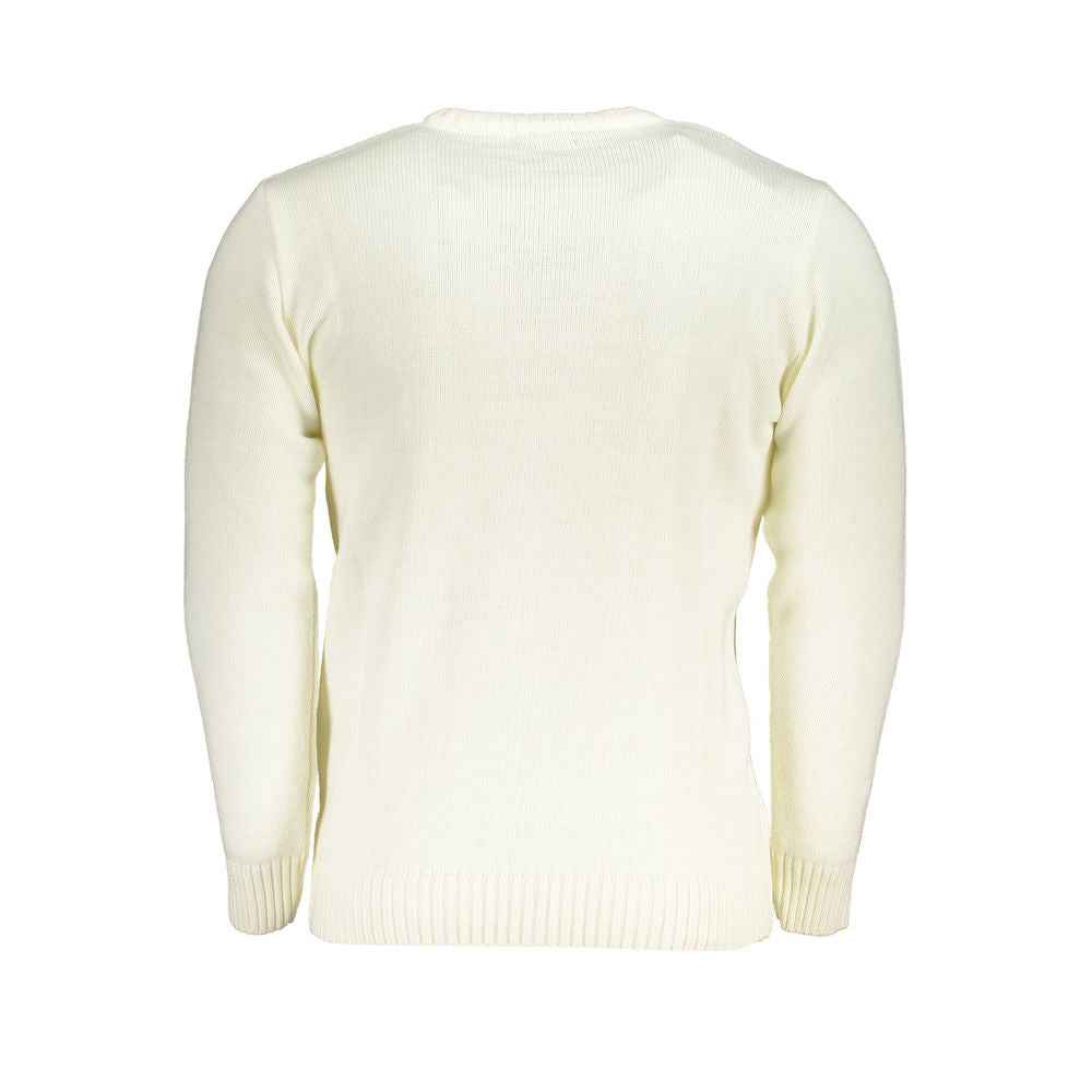 White Acrylic Men Sweater