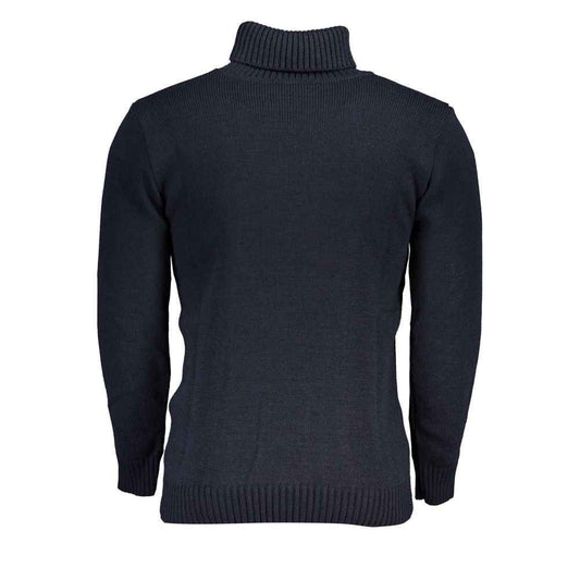 Blue Acrylic Men Sweater