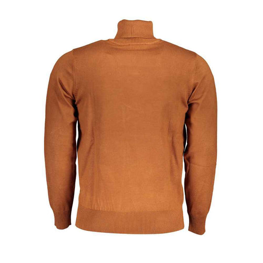 Brown Nylon Turtleneck