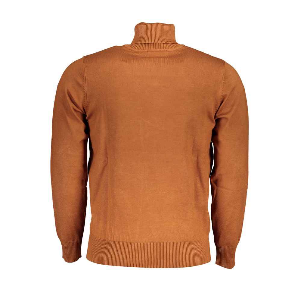 Brown Nylon Turtleneck
