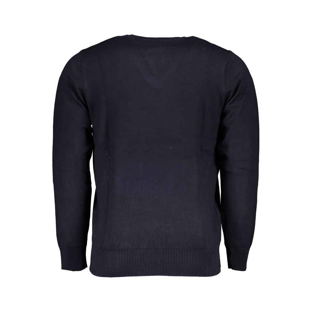 Blue Viscosa Men Sweater