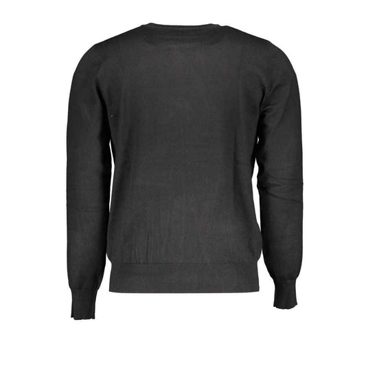Black Viscosa Men Sweater