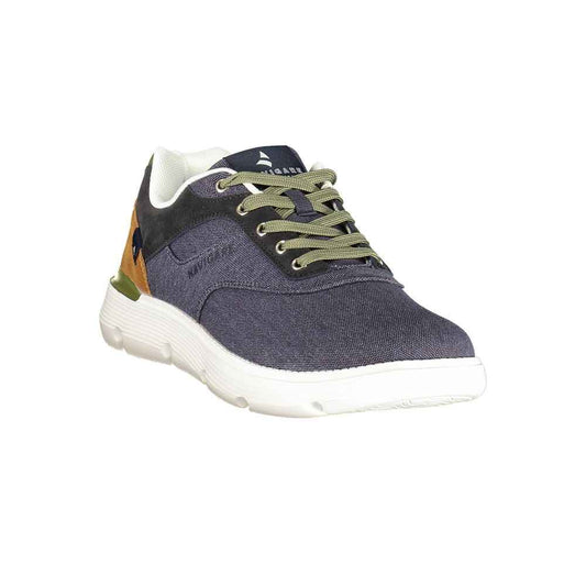 Blue Polyester Men Sneaker