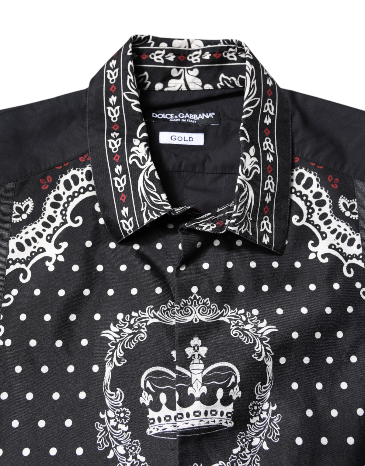 Black White Bandana GOLD Formal Dress Shirt